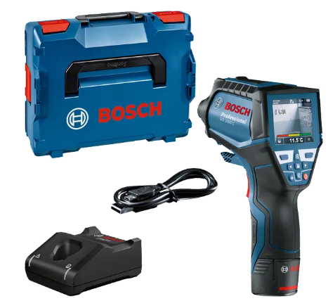 Bosch Thermodetektor GIS 1000 C 10,8 V mit 1x 1,5 Ah Akku + Lader + L-BOXX