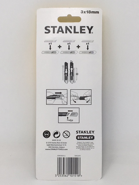 Stanley SM Cuttermesser 18 mm 3er Set