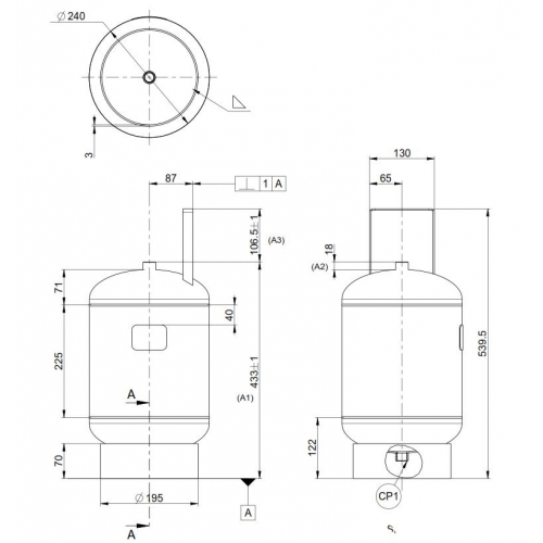 Aerotec Tanky tragbarer Lufttank 14 Liter