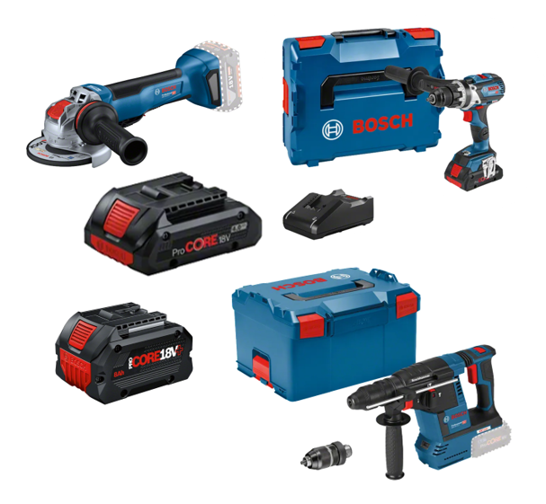 Bosch Akku Werkzeug Set 3-tlg. Profi-Set 18V L-BOXX XL-BOXX