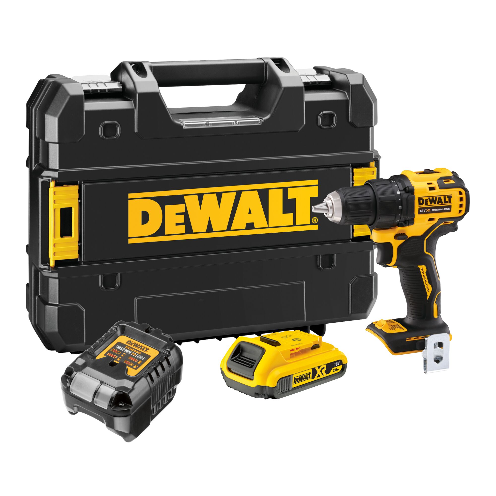 DeWalt AkkuBohrschrauber DCD708D1T 18V +1x Akku 2,0Ah + Ladegerät + TSTAK