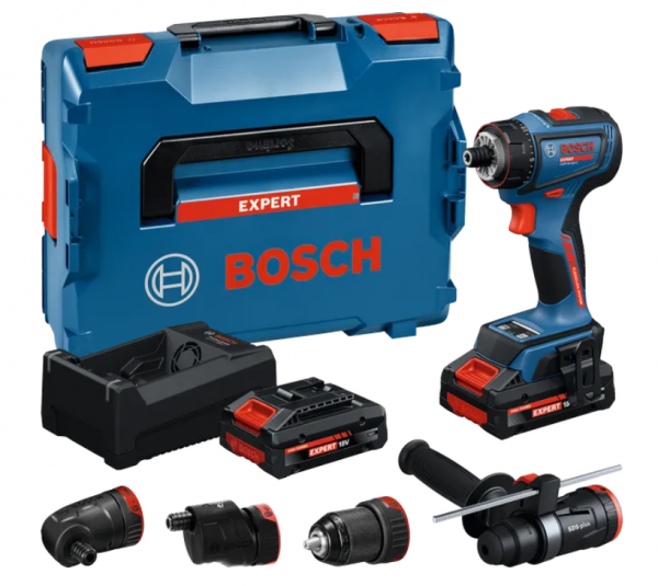 Bosch EXPERT Akku-Bohrschrauber EXSR18V-90FC, 2x EXBA18V-40 in L-BOXX