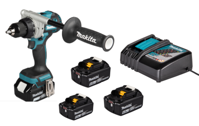 Makita Akku-Bohrschrauber DDF492RG3J, 18V 3x 6,0 Ah und Ladegerät im MAKPAC