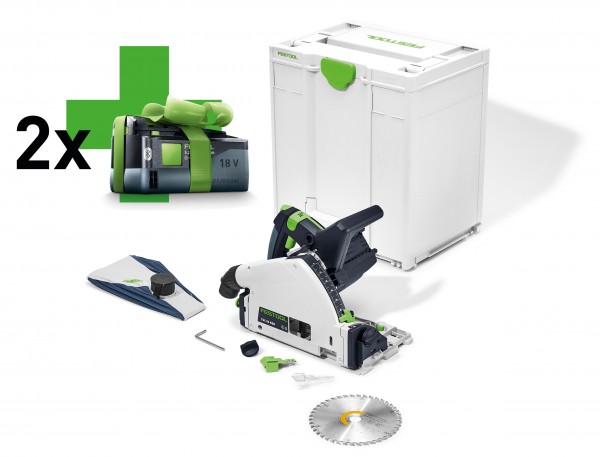 FESTOOL Akku-Tauchsäge TSC 55 KEB-Basic-5,2 577025 inkl. 2 Akkus, ohne Ladegerät
