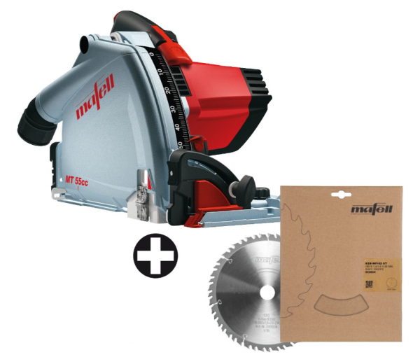 Mafell Tauchsäge MT 55 CC MidiMAX Fan-Set inkl. 2. HM Sägeblatt im T-MAX