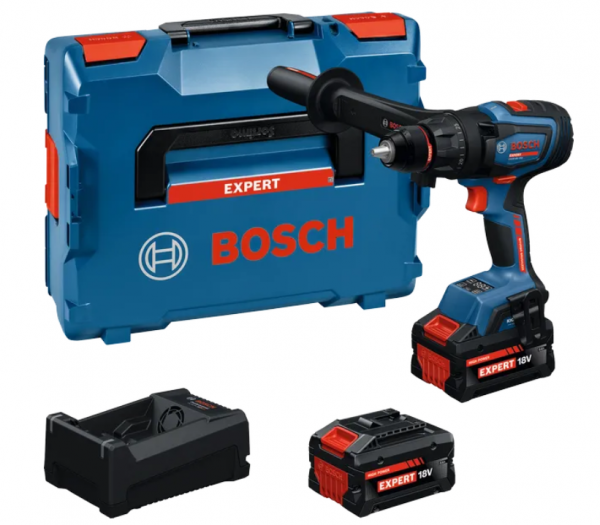 Akku-Bohrschrauber EXSR18V-150 mit 2x EXBA18V-80 und Ladegerät in L-BOXX