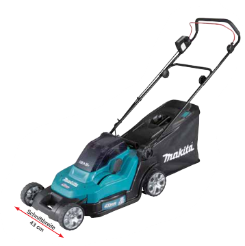 MAKITA Akku-Rasenmäher x18Volt DLM432PT2 ohne Akku und Ladegerät im Karton