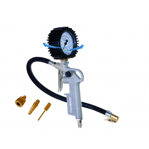 Reifenfüller GEEICHT mit 30 cm Schlauch inkl.3er Adapter Set