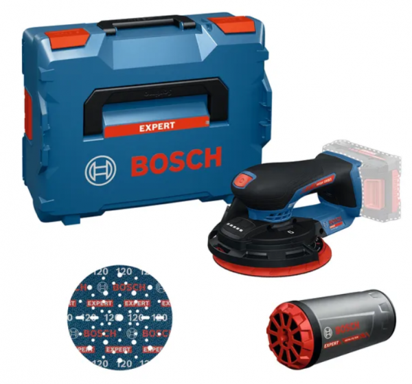 Bosch EXPERT Akku-Exzenterschleifer EXEX18V-150-5 in L-Boxx ohne Akku/Ladegerät