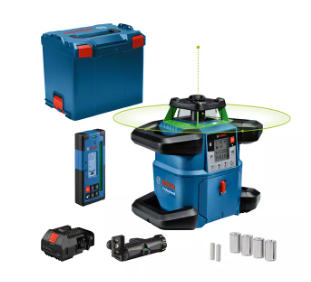 Bosch Rotationslaser GRL 600 CHV mit 4x Batterie und Laser Empfänger LR 65 G in L-BOXX