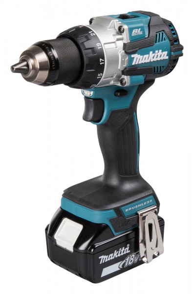 Makita Akku-Schlagbohrschrauber DHP489RTJ, 18V 2x 5,0 Ah und Ladegerät im MAKPAC