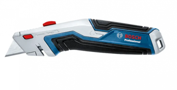 BBosch Professional Universalmesser mit ausziehbarer Klinge und Klingenfach im Griff (inkl. 3 Trapez